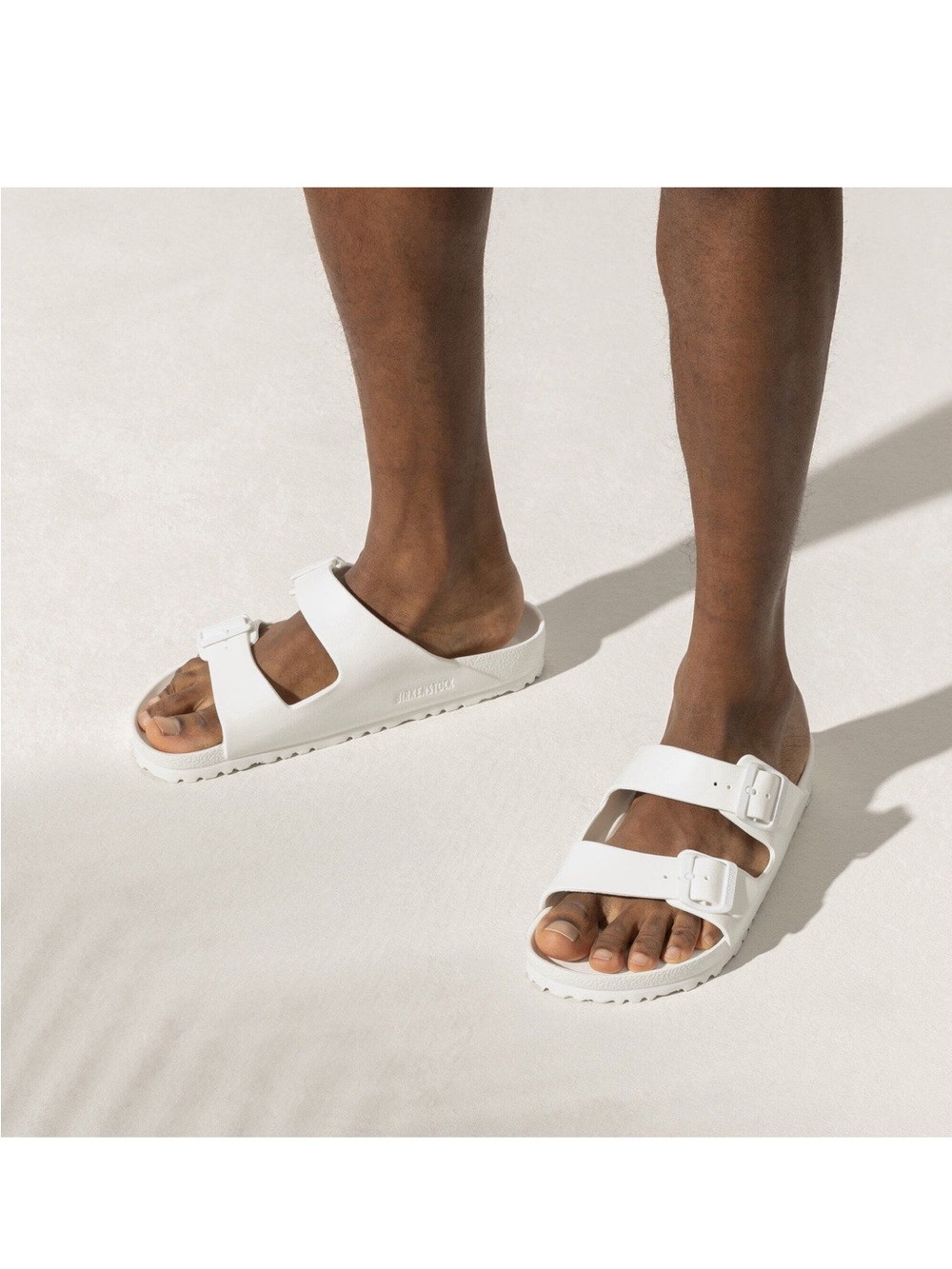 Birkenstock White Arizona EVA Two-Strap Slides - Picture 9 of 9